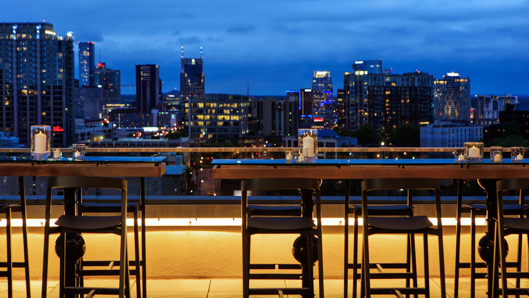 rooftop city skyline view