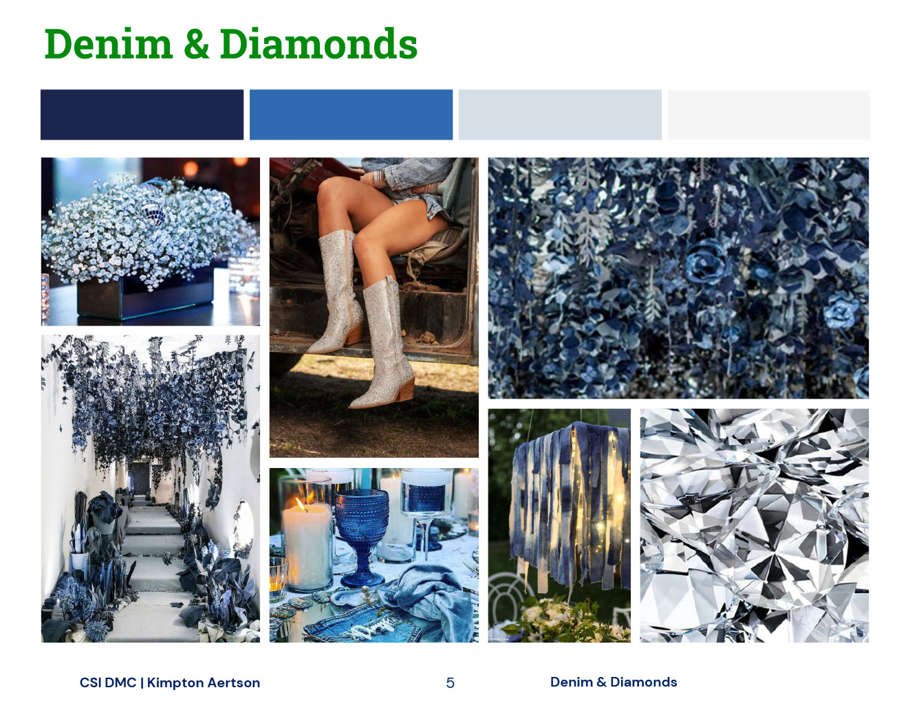 Denim and Diamonds decor details